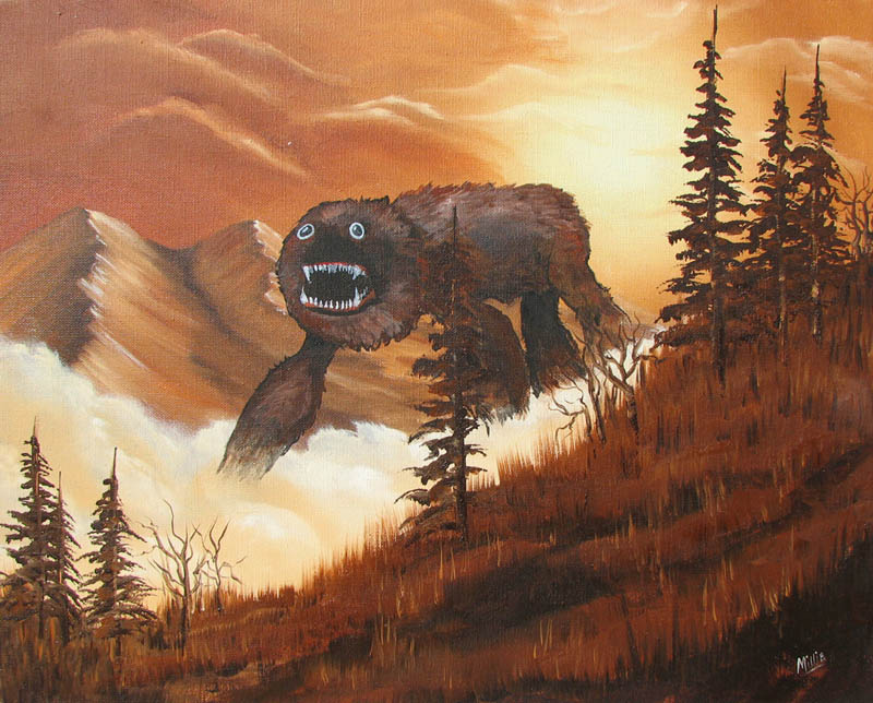 adding-monsters-to-thrift-store-landscape-paintings-chris-mcmahon-2