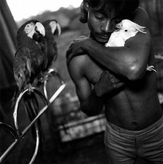 Boy-with-his-Pet-Cockatoo-Great-Golden-Circus-Ahmedabad-India-1989-640x645